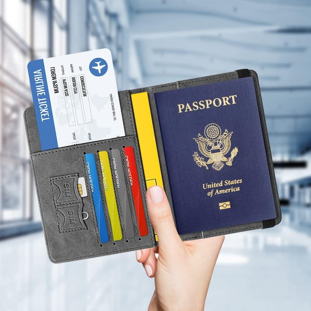Voyager Series RFID Protected Passport Cover Holder And Travel Wallet Premium Leather